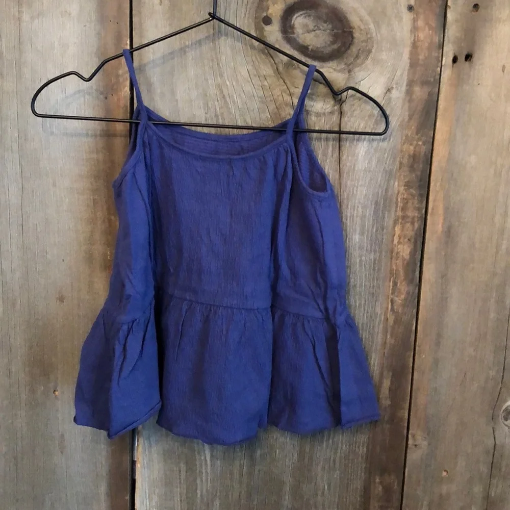 Old Navy Peplum Cami Tank Blue Large 10 12